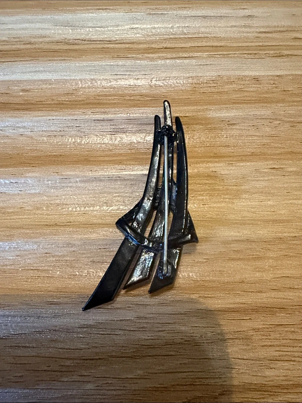 Black and White Enamel Brooch